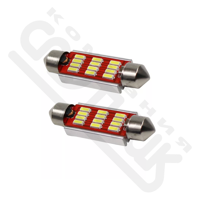 Светодиодная лампочка цоколь SV8,5 36мм. с радиатором