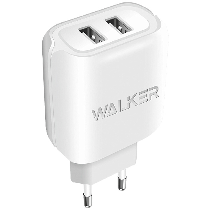 CЗУ WALKER WH-27 USBx2 (2.1А) 10.5Вт, блок, белое