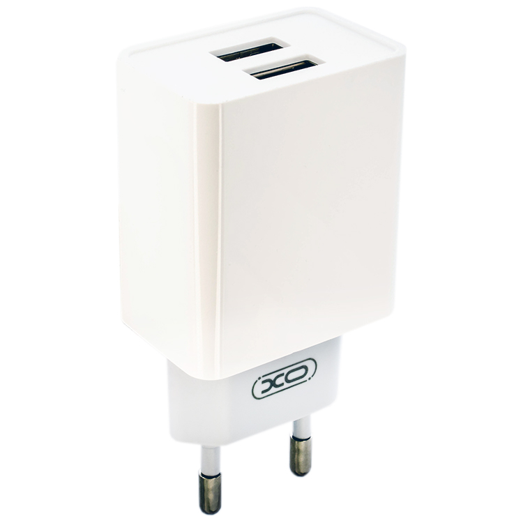 CЗУ XO L65 USBx2 (2.4А) 12Вт, блок, белое