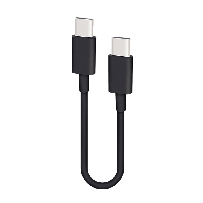 Кабель USB "WALKER" C070, (0,25 метра), 100Вт, Type-C-Type-С, в пакете, черный