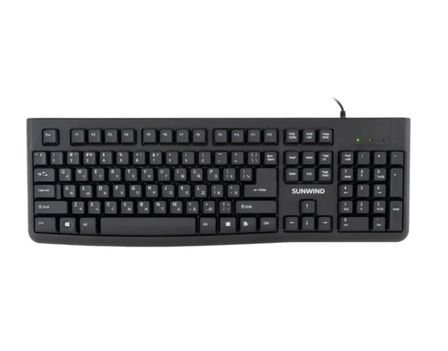 Клавиатура SUNWIND (SW-KB200) проводная, черный