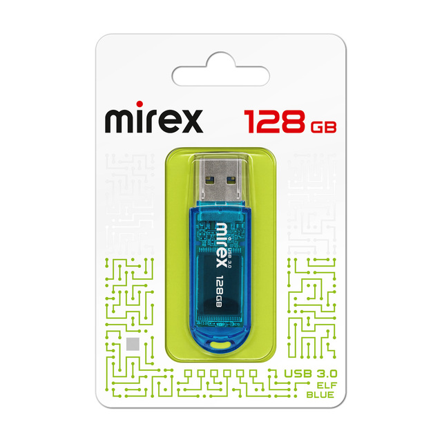 Флешка Mirex ELF 128GB, USB 3.0, синий