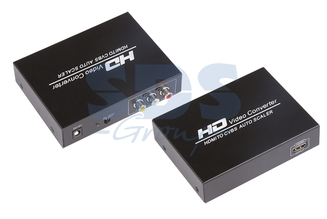 Конвертер HDMI на 3 RCA, металл  REXANT