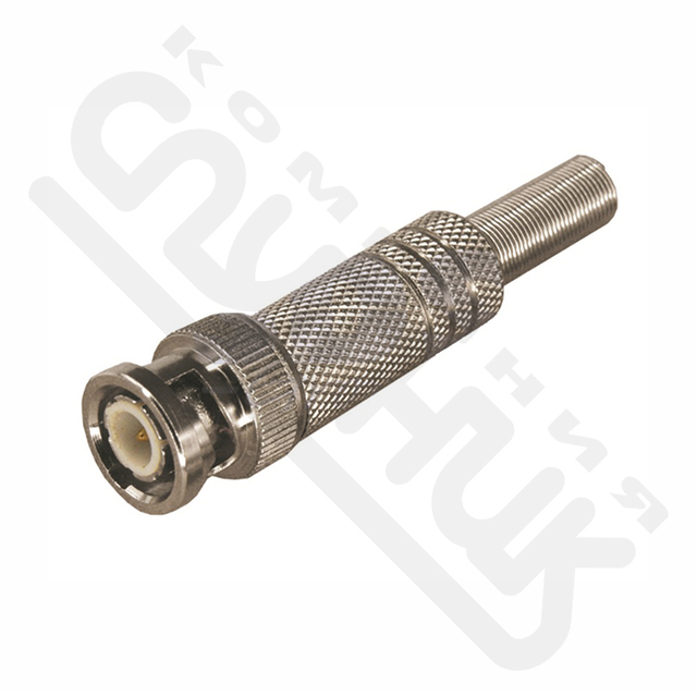 Штекер BNC с пружиной металл 
