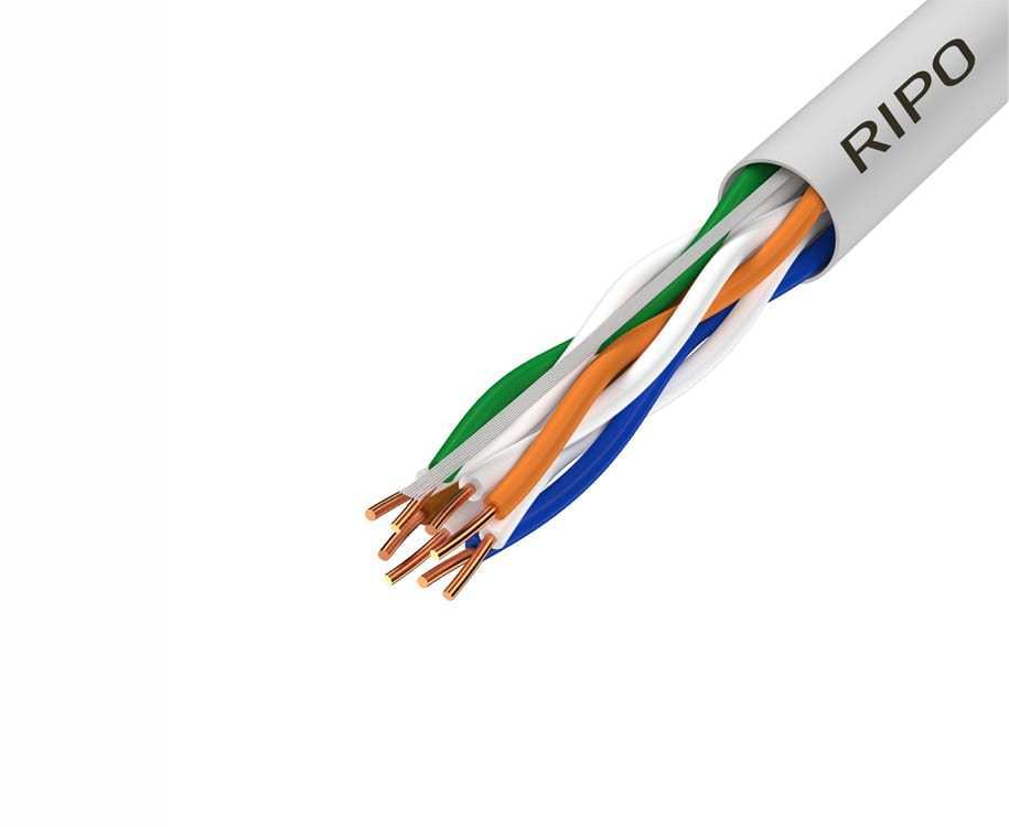 Кабель RIPO UTP 4 PR 24AWG Cat.5e CCA PVC (0,50) 305м