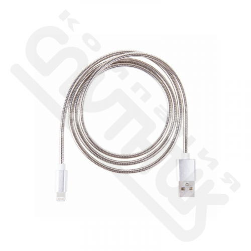 Кабель USB LIGHTNINIG REXANT 5/6/7 моделей, шнур в металлической оплетке золотой