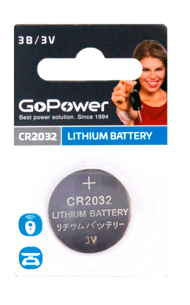 Батарейка GoPower CR2032 Lithium (BL1)