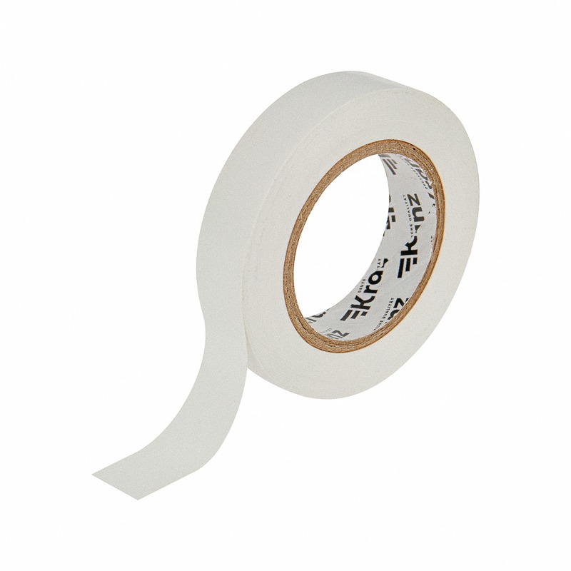 Изолента ПВХ KRANZ 15 мм х 20 м, белый